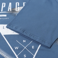 Пижама мужская (футболка/шорты), цвет серо-голубой, размер 52