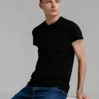 Футболка мужская Regent Fit 150, черная, размер S