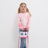 Сумка детская для девочки &laquo;Кошечка&raquo;, с ушками, цвет белый/розовый, 16х6,5х12 см