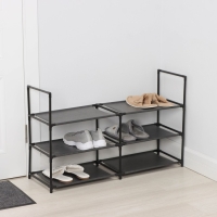 Полка для обуви LaDо́m, 3 яруса, 90&times;30&times;57 см, цвет чёрный