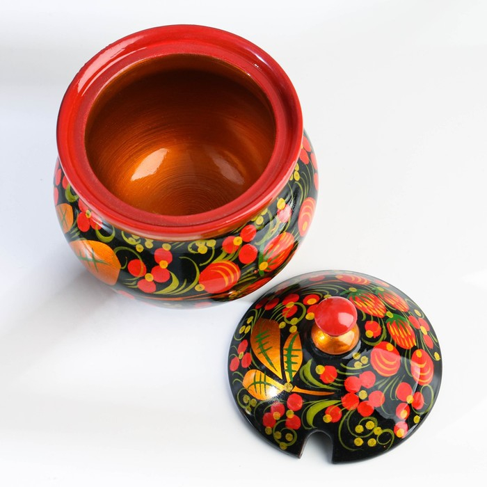 Сахарница &laquo;Ягодка&raquo;, 11х12 см, хохлома, микс