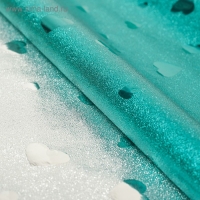 Плёнка металлизированная "Сердца", бирюза, 0,7 х 2 м