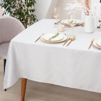 Скатерть Этель "Ветвь" цв.серебро, 142*220 +/-3 см, 115 &plusmn;10 гр,100%