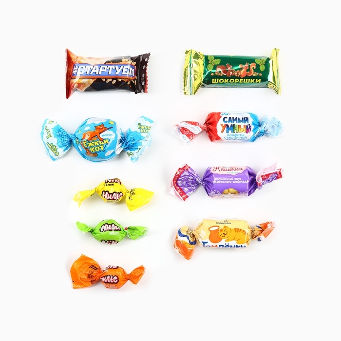 Сладкий детский новогодний подарок &laquo;Медведь&raquo;, конфеты и маршмеллоу, 250 г.