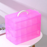 Органайзер для хранения пластиковый, 3 яруса, 30 ячеек, 32&times;18&times;24 см, цвет голубой