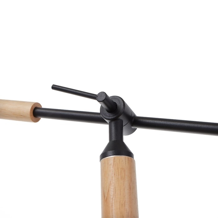 Торшер 19117/1BK E27 40Вт светлое дерево-черный H.150 см