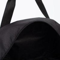 Сумка спортивная на молнии, без подкладки, наружный карман, средний размер, длинный ремень, цвет чёрный Сумка спортивная на молнии, без подкладки, наружный карман, средний размер, длинный ремень, цвет чёрный