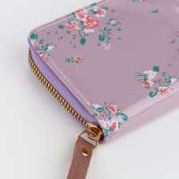 Кошелёк женский на молнии, лакированный, цвет сиреневый