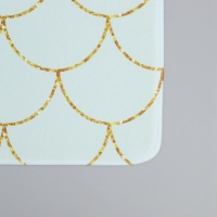 Набор ковриков для ванной и туалета Доляна &laquo;Чешуя&raquo;, 2 шт: 50&times;80, 40&times;50 см