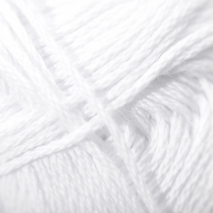 Пряжа "Хлопок натуральный" 100% хлопок 425м/100гр (01-Белый)