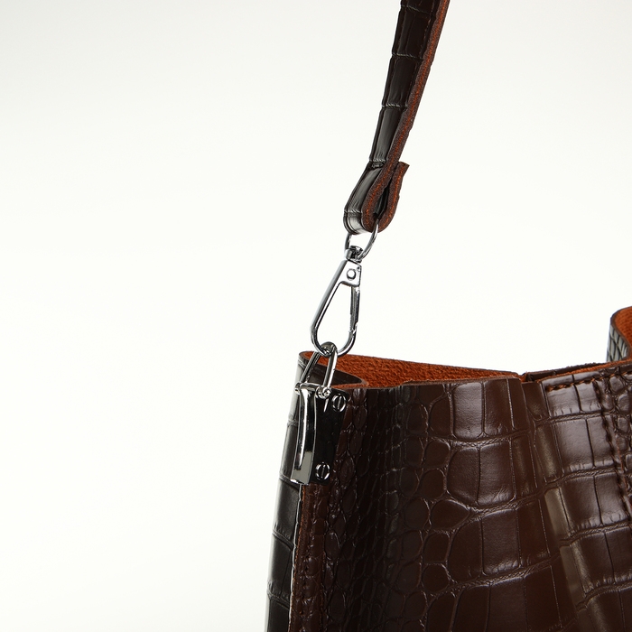 Сумка женская на магните TEXTURA, средний размер, цвет коричневый Сумка женская на магните TEXTURA, средний размер, цвет коричневый