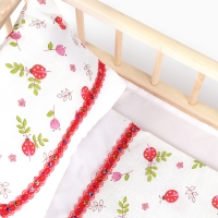 Кукольное постельное «Божьи коровки «: простынь, одеяло 46 × 36 см, подушка 23 × 17 см Кукольное постельное «Божьи коровки «: простынь, одеяло 46 × 36 см, подушка 23 × 17 см