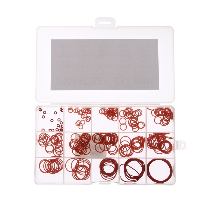 Уплотнительное кольцо, 15 видов, толщина 1 мм, набор 250 шт Уплотнительное кольцо, 15 видов, толщина 1 мм, набор 250 шт