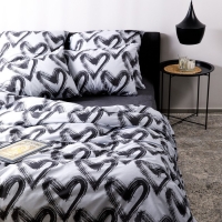 Постельное бельё Евро Ночь Нежна Dark love, 200х215см, 200х215см, 70х70см 2шт, бязь, хлопок, 120 гр Постельное бельё Евро Ночь Нежна Dark love, 200х215см, 200х215см, 70х70см 2шт, бязь, хлопок, 120 гр