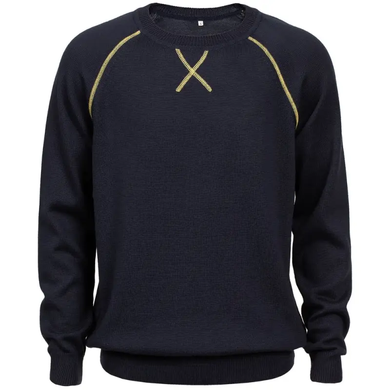 Джемпер Stitch с контрастной отделкой, синий с зеленым, размер XL Джемпер Stitch с контрастной отделкой, синий с зеленым, размер XL