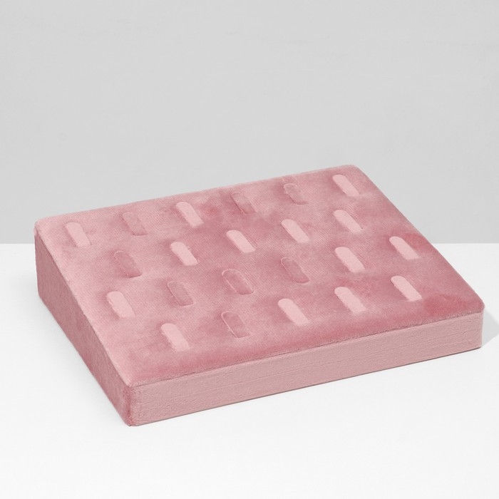 Подставка под кулоны, цепи, 22 крючка, 15&times;20&times;4,5 см, цвет розовый