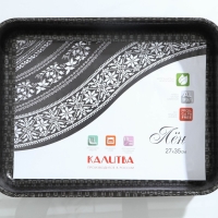 Противень &laquo;Русская кухня лён&raquo;, 27&times;35 см, h= 6 см, антипригарное покрытие