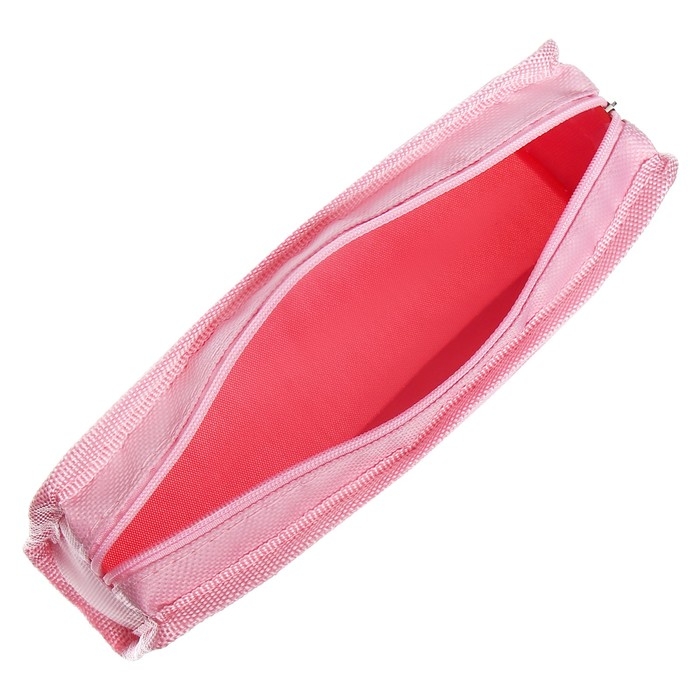 Пенал школьный на молнии Calligrata Пенал школьный на молнии Calligrata "Мишки", 2 отделения, розовый