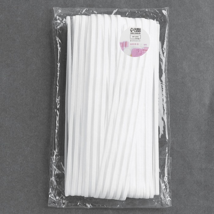 Резинка декоративная с прозрачными вставками, 29 мм, 10 &plusmn; 1 м, цвет белый