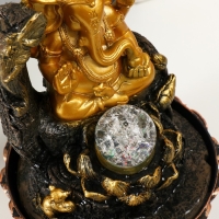 Фонтан настольный от сети, подсветка "Ганеша в золотом сидящий у лотоса" 20.5х20.5х30 см Фонтан настольный от сети, подсветка "Ганеша в золотом сидящий у лотоса" 20.5х20.5х30 см