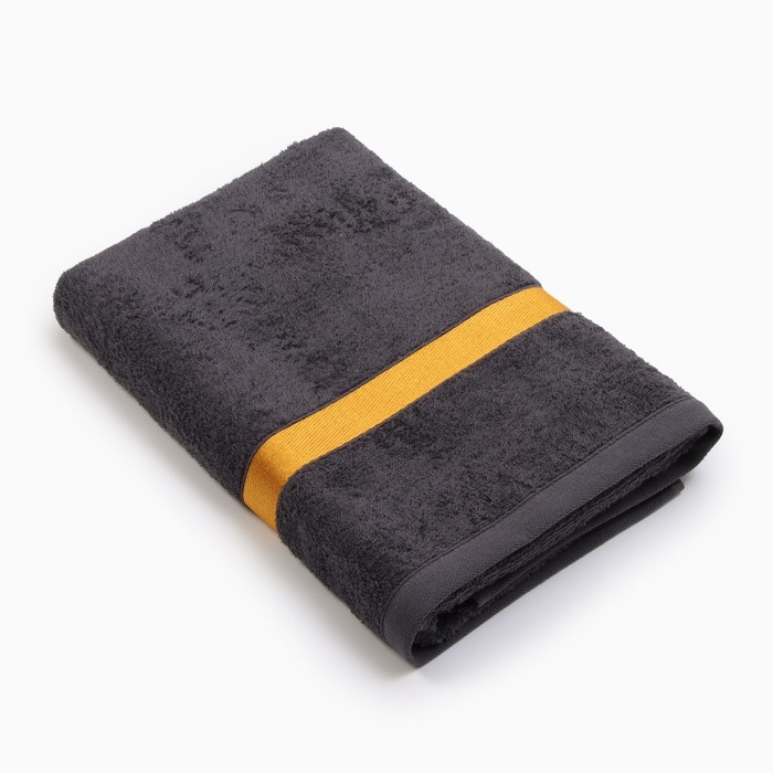 Полотенце махровое Love Life Полотенце махровое Love Life "Самум" 70*140 см, серый, оранж., 100% хл, 450 гр/м2