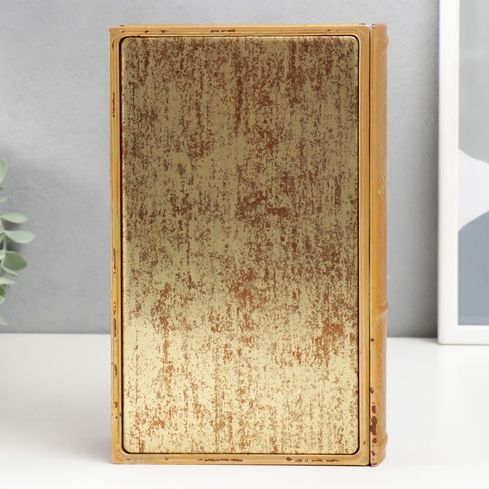 Шкатулка-книга металл, стекло Шкатулка-книга металл, стекло "Британский линейный корабль" 26х16х5 см