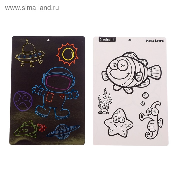 Планшет для рисования 3D &laquo;Зайка&raquo;, с ручками и карточками, цвет МИКС