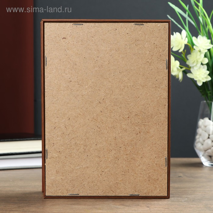 Ключница "Окно с лавандой" 15х21 см орех