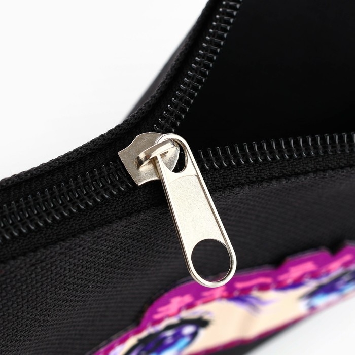 Пенал школьный мягкий 20х11 см, &laquo;1 сентября: Аниме глаза&raquo;, текстиль, черный