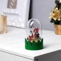 Светодиодная фигура под куполом &laquo;Дед Мороз&raquo; 6 &times; 10 &times; 6 см, дерево, батарейки LR1130х3 (в комплекте), свечение тёплое белое