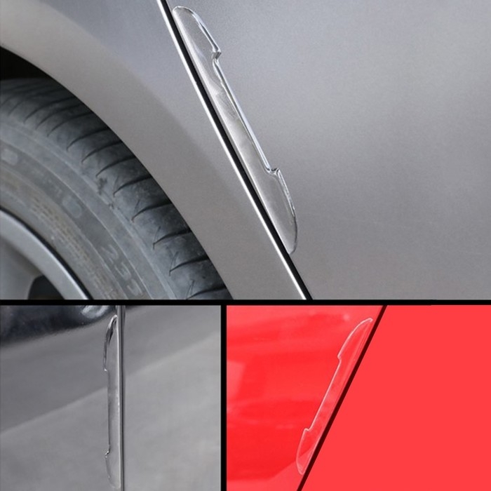 Накладка на двери, 15×1,7 см, противоударная, прозрачная, набор 4 шт Накладка на двери, 15×1,7 см, противоударная, прозрачная, набор 4 шт