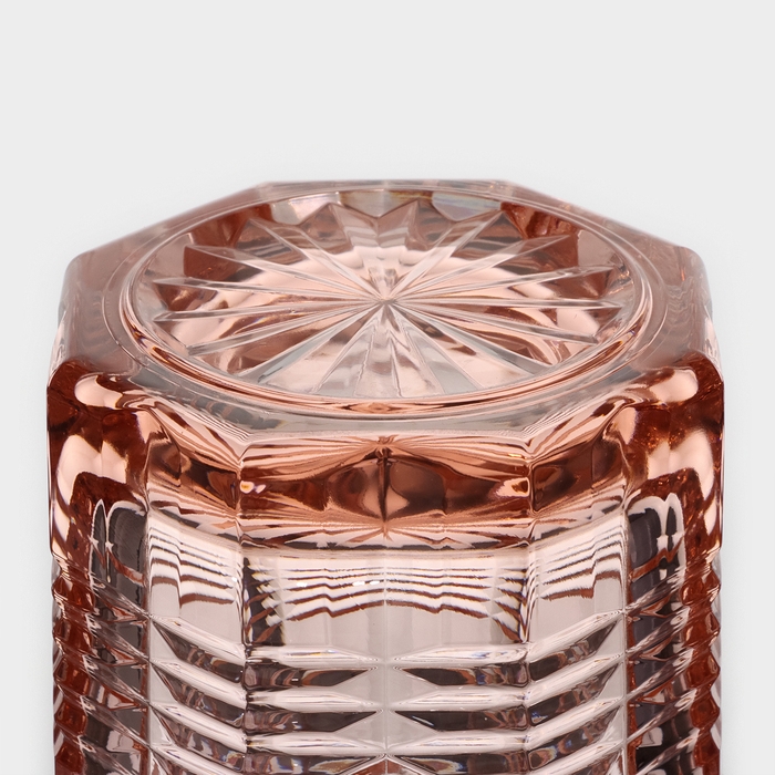 Стакан высокий стеклянный &laquo;Даллас&raquo;, 380 мл, цвет розовый