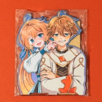 Фигурка аниме &laquo;Близнецы&raquo;, 11,4 х 14 см, дерево