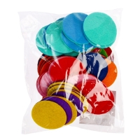 Диски фетровые для творчества и декора &laquo;Кружочки двухсторонние&raquo;, набор 100 шт., размер 1 шт. &mdash; 4 &times; 0,1 см, цвет МИКС