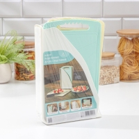 Набор досок разделочных на подставке, 3 шт, 32&times;20 см, цвет белый