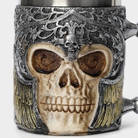 Кружка из нержавеющей стали &laquo;Череп с мечом. Хэллоуин&raquo;, 400 мл, цвет серебристый