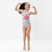 Купальник детский в полоску KAFTAN, рост 134-140 см, белый/черный Купальник детский в полоску KAFTAN, рост 134-140 см, белый/черный