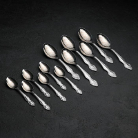 Набор столовых приборов «Тройка», 24 предмета, художественная роспись, декоративная коробка Набор столовых приборов «Тройка», 24 предмета, художественная роспись, декоративная коробка