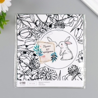 Бумага для скрапбукинга двусторонняя "Зайчики и цыплёнок" плотность 180 гр набор 10 шт 15,5х17 см