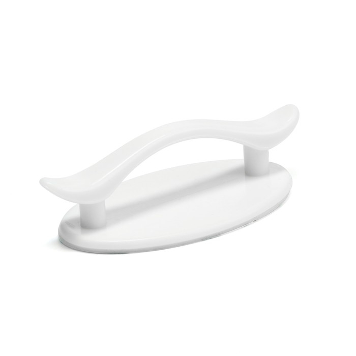 Ручка мебельная самоклеющаяся CAPPIO, L=95 мм, пластик, цвет белый Ручка мебельная самоклеющаяся CAPPIO, L=95 мм, пластик, цвет белый