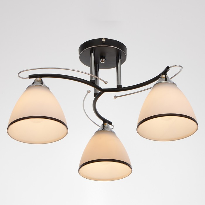 Люстра ГАЛЛОП "Сарри" 3x60Вт Е27 черный-хром 25x43x43 см.