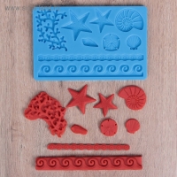 Молд Доляна &laquo;Морской узор&raquo;, силикон, 19&times;12 см, цвет МИКС