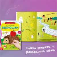 Набор многоразовых книг с маркером &laquo;Напиши и сотри. Развиваем мелкую моторику&raquo;, 2 шт. по 12 стр.
