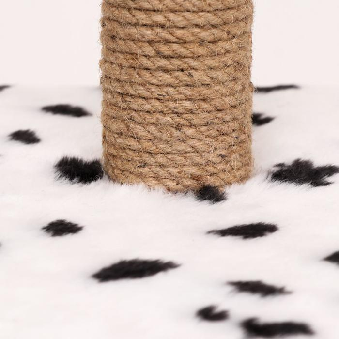 Домик для кошек с когтеточкой, с площадкой и полкой, 65 х 51 х 173 см, далматинец Домик для кошек с когтеточкой, с площадкой и полкой, 65 х 51 х 173 см, далматинец