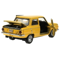 Машинка металлическая &laquo;ЗАЗ-968А&raquo;, ретро - модель &laquo;Запорожец&raquo;, открываются двери, багажник, инерция, 12 см желтый