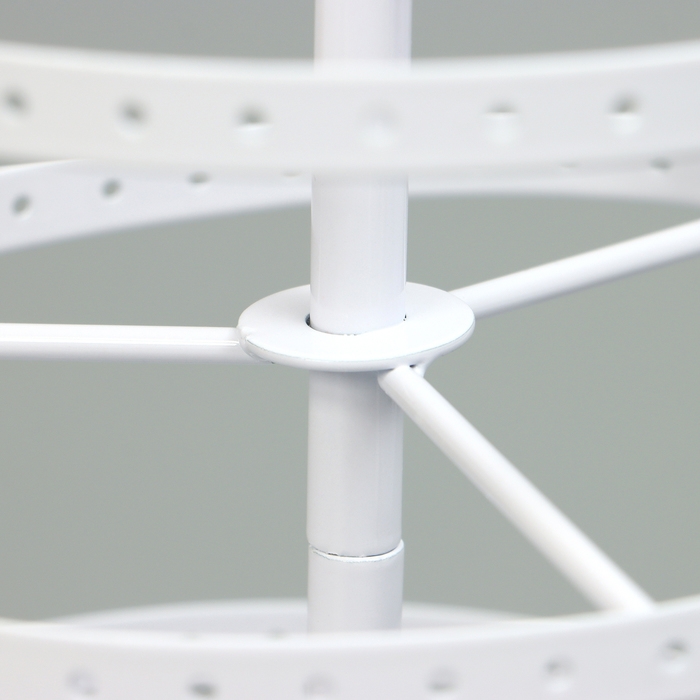 Подставка для украшений &laquo;Вертушка&raquo;, 4 яруса, металл, 15&times;15&times;35см, цвет белый