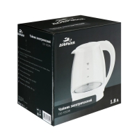 Чайник электрический "Добрыня" DO-1252W, стекло, 1.8 л, 1800 Вт, белый Чайник электрический "Добрыня" DO-1252W, стекло, 1.8 л, 1800 Вт, белый