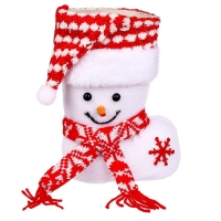 Конфетница &laquo;Сапожок&raquo;, снеговичок