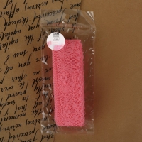 Кружево капроновое, 35 мм &times; 10 &plusmn; 1 м, цвет коралловый