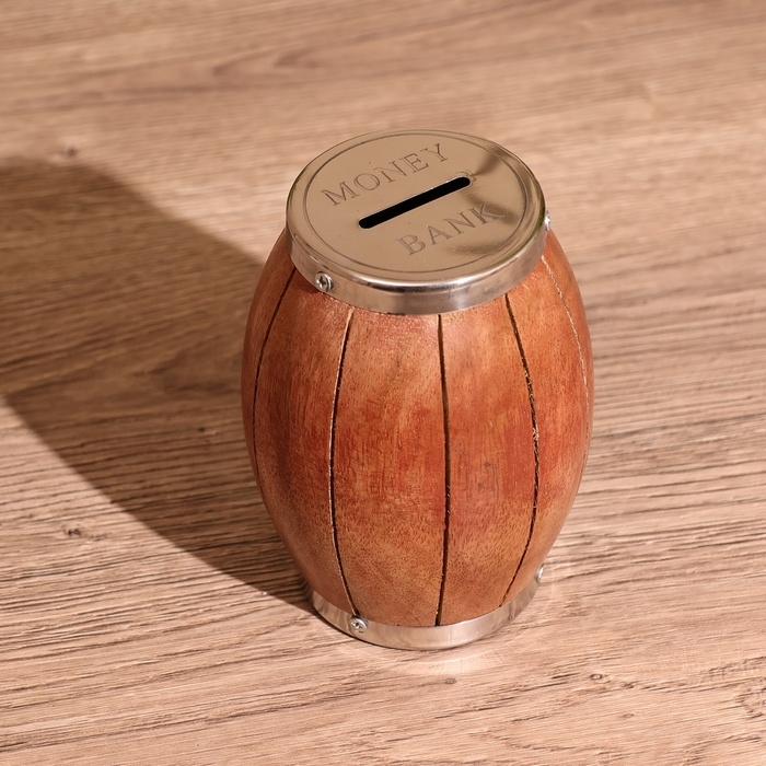 Копилка Копилка "Банк" 9х9х12 см, манговое дерево